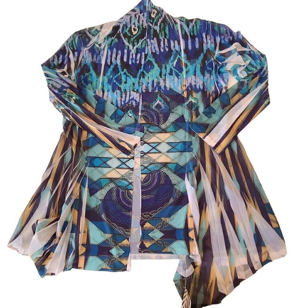 Cover Charge Womens Lightweight Waterfall Swimsuit Cover-up Multicolor Large